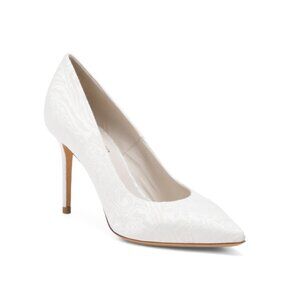 SOMETHING BLEU White Swan Made In Italy Freya Pointed Toe Pumps
